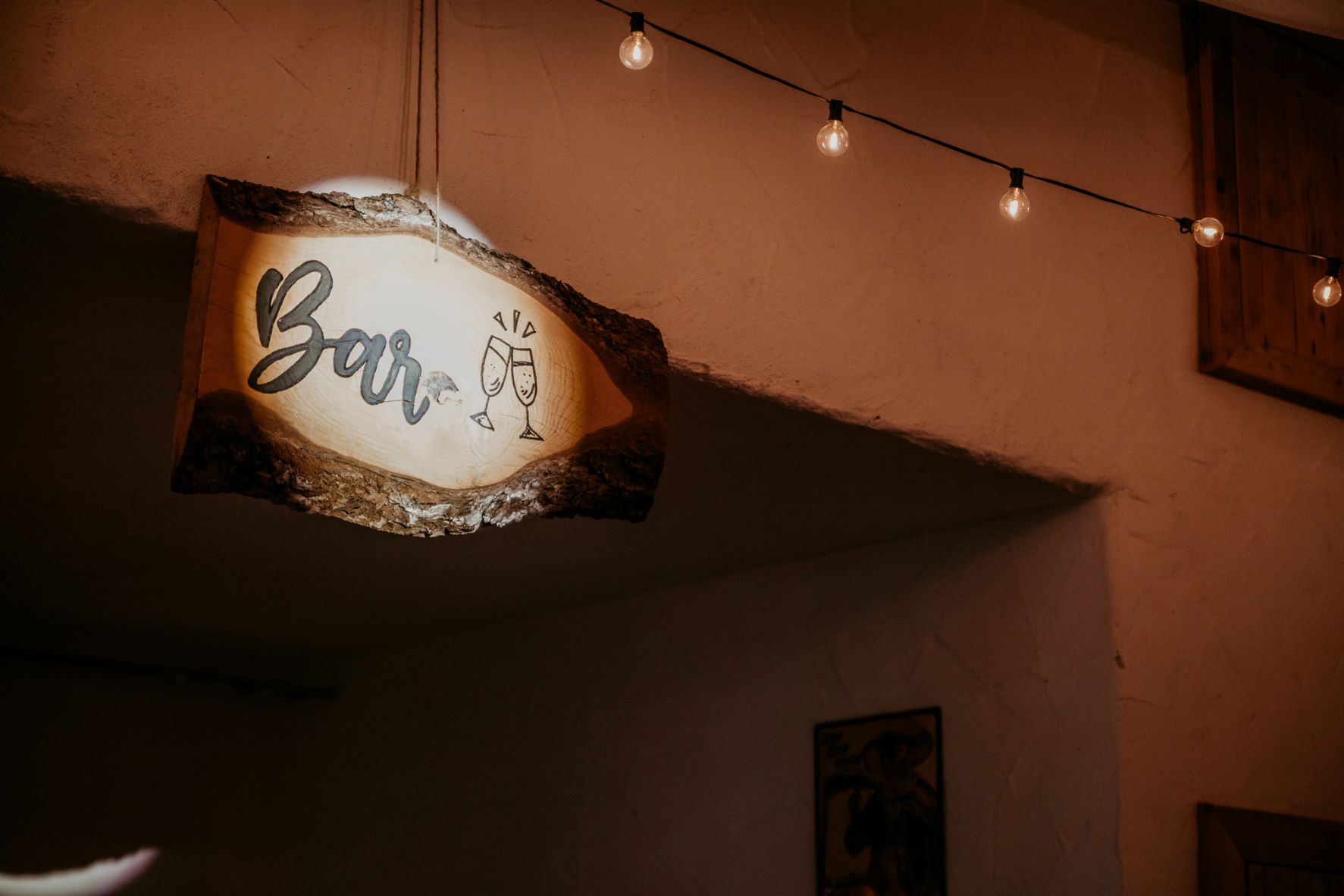 Beschilderung Veranstaltung, Vintage, Holzschwarte, Bar, Aalen, Ostalbkreis