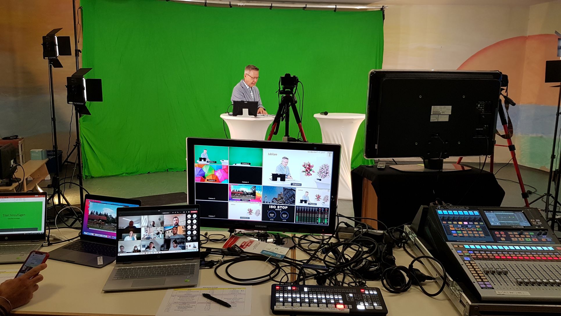 einfaches, mobiles Greenscreenstudio von Kaiser Events